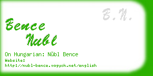bence nubl business card