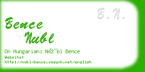 bence nubl business card